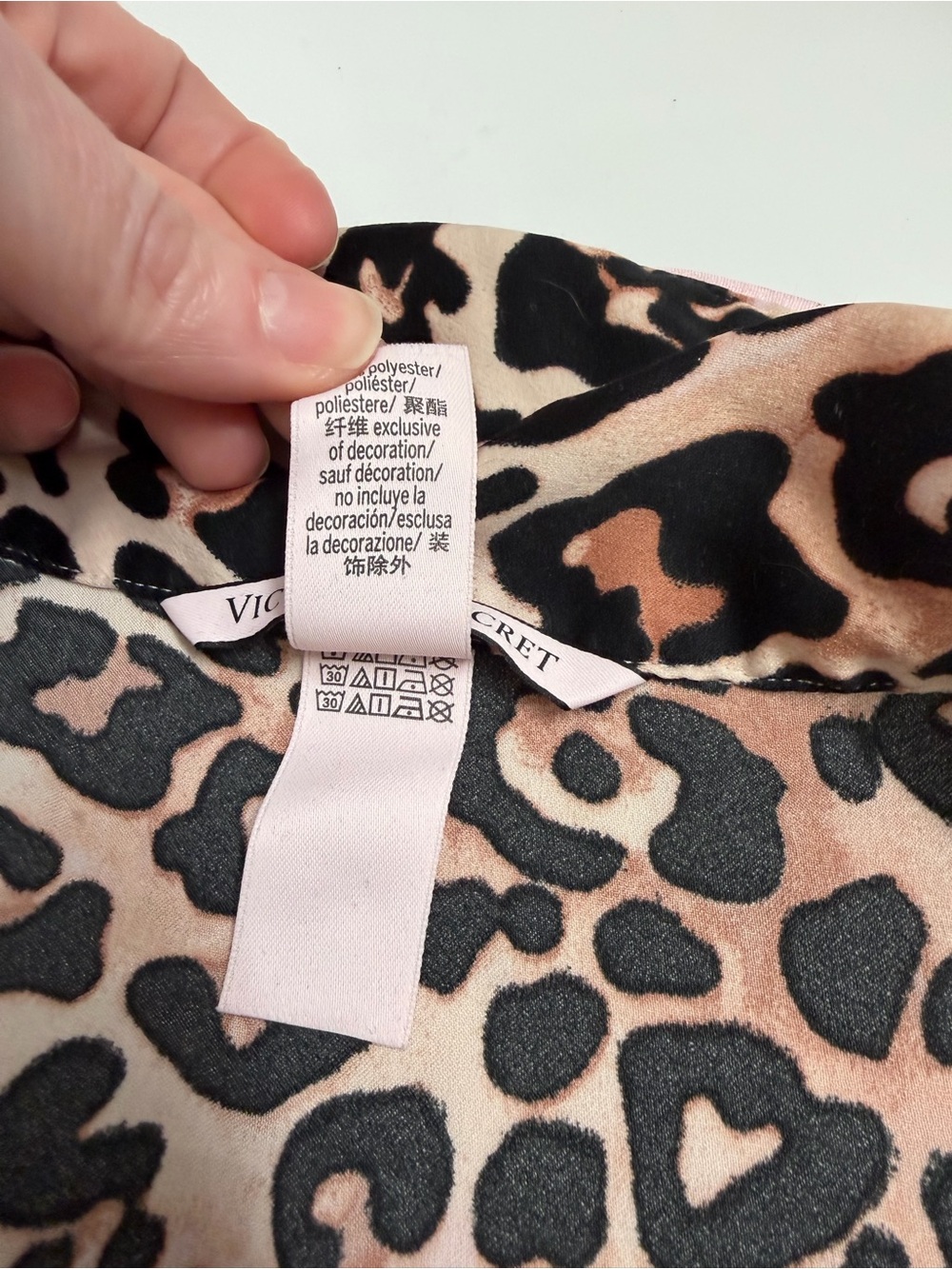Victoria's Secret Pink Leopard Print Pajama Set Women's Large - Picture 3 of 13